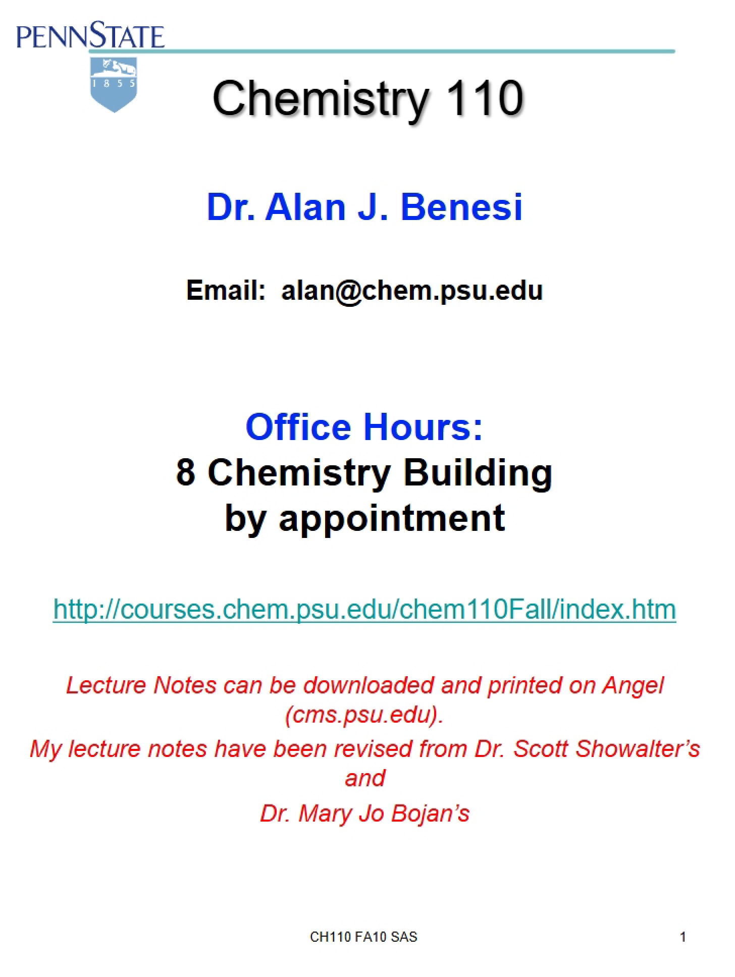 Lecture One Notes