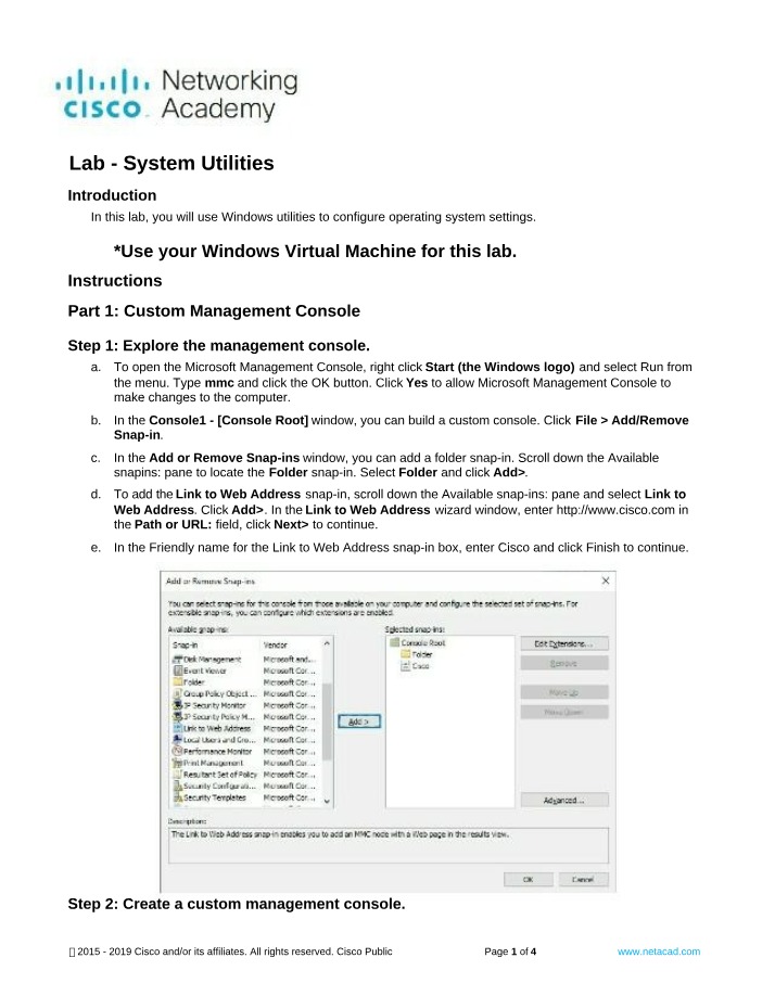 Lab on System Utilities
