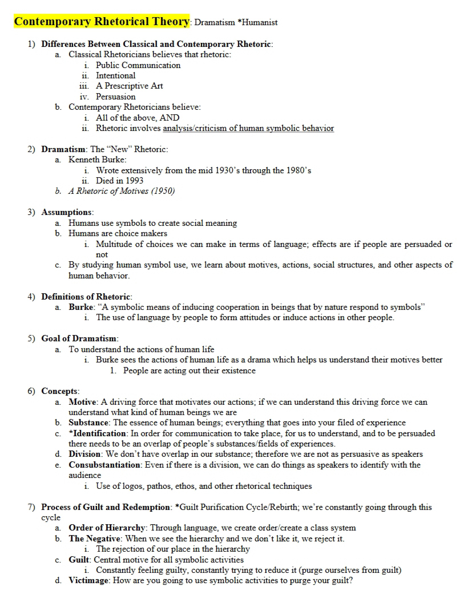 Rhetorical Theory in Contemporary Times