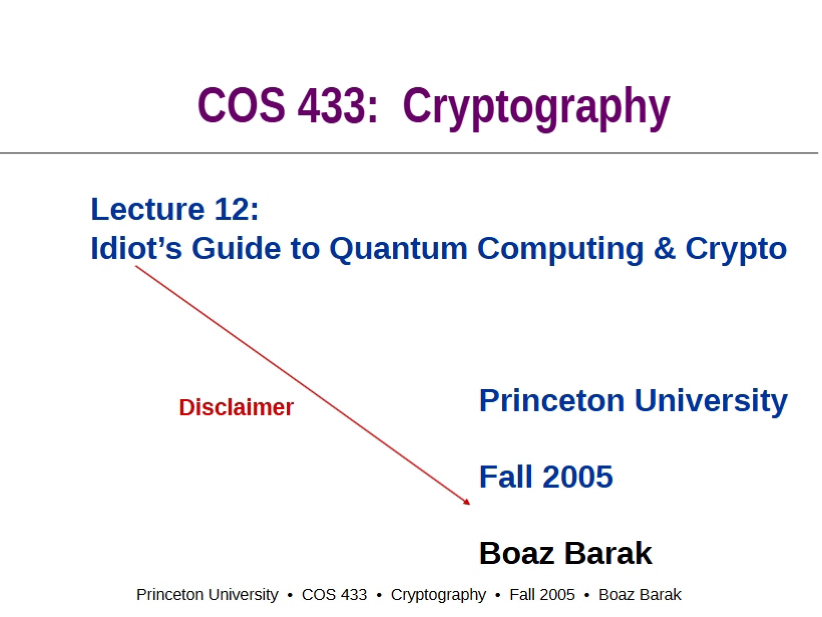 Quantum Computing & Crypto An Idiot's Guide