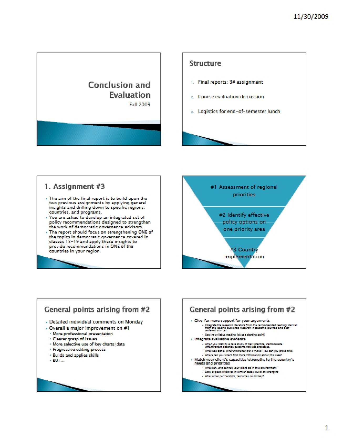 Evaluation and Conclusion on Democratic Governance