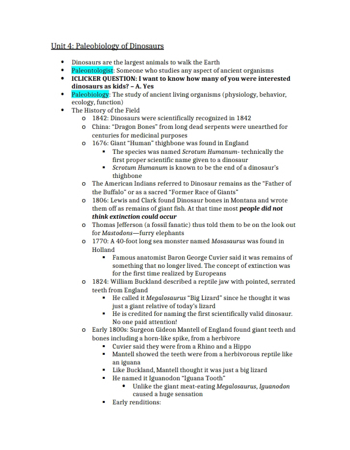 Principles of Dinosaur Biology