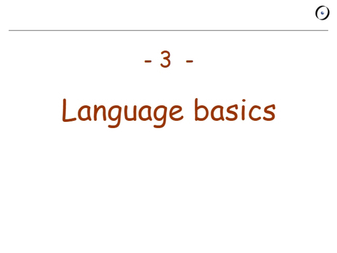 Basics of Language