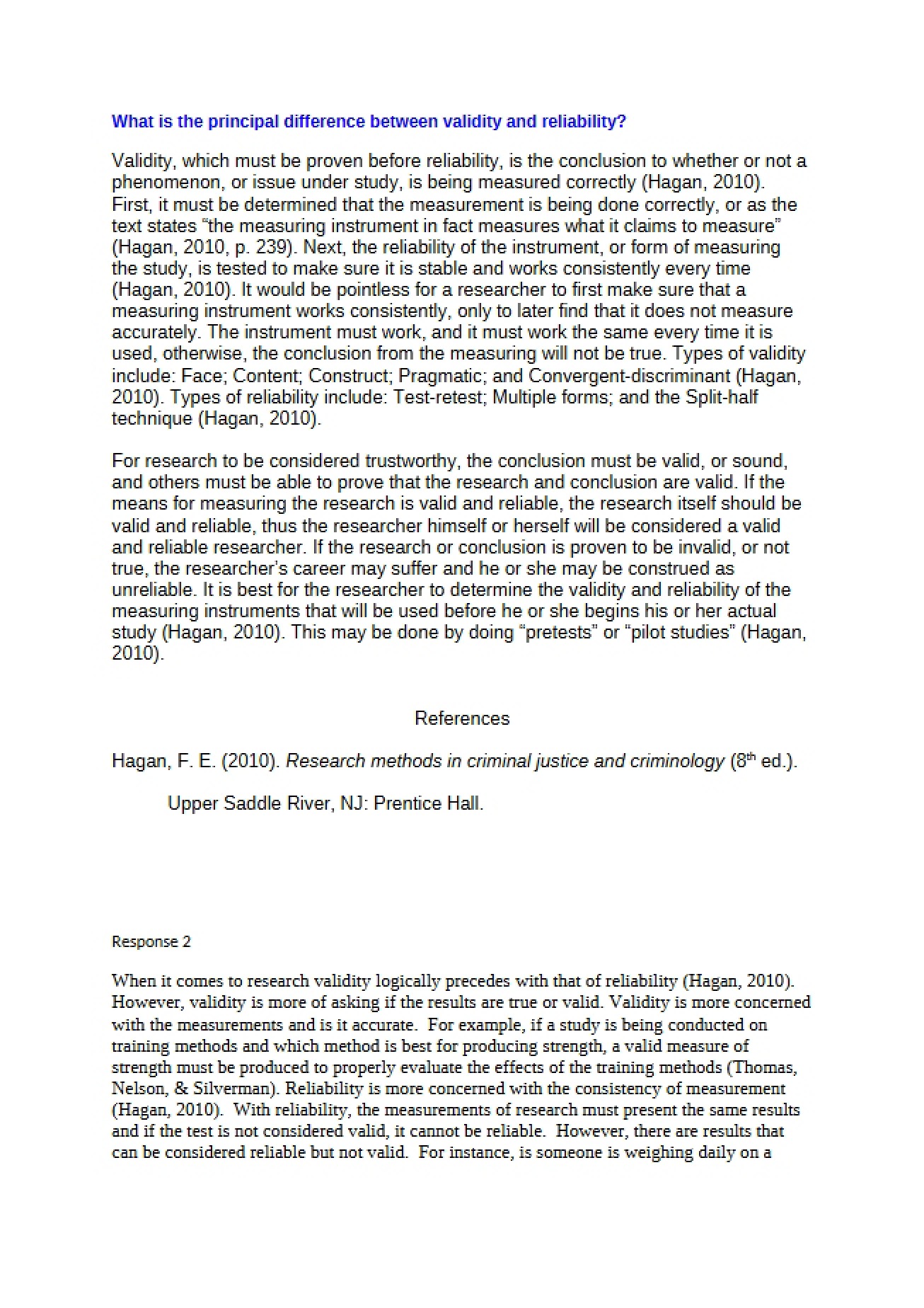 Homework for CJA 334