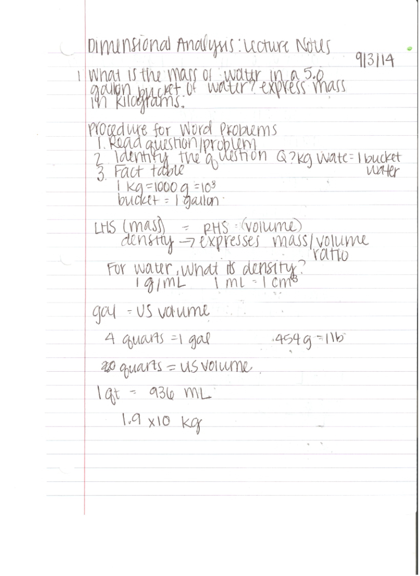 General Chemistry Lecture Notes
