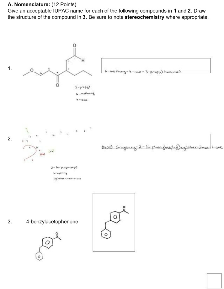 CHEM 234 - 2017 Exam
