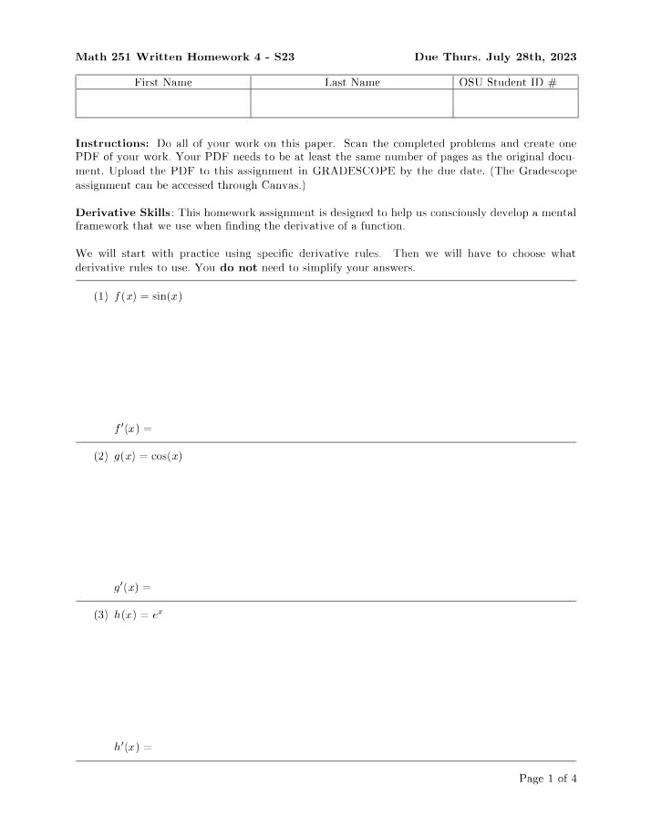 MTH 251 Written Homework 4 (Summer 2023)