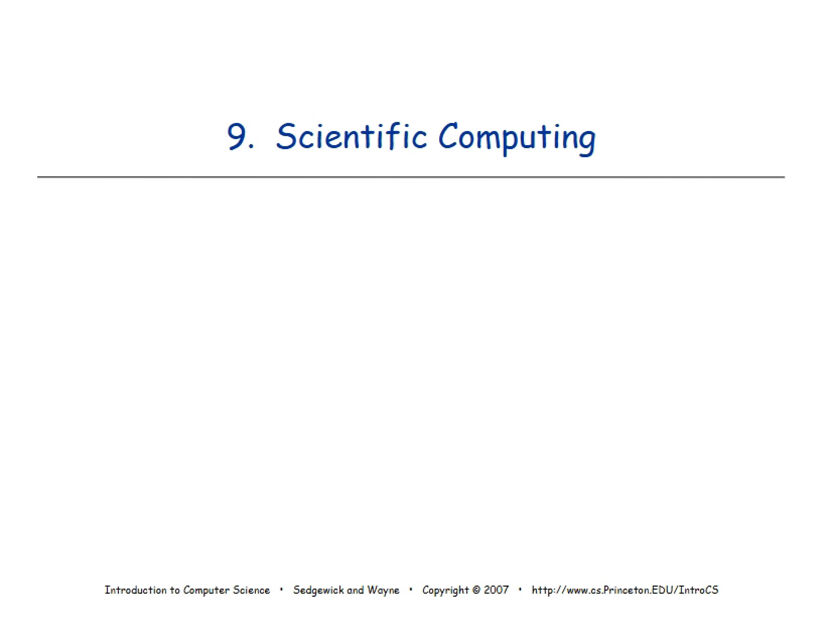 Scientific Computing Applications