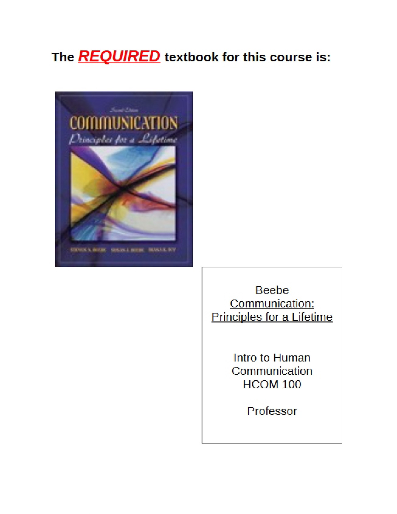Principles of Communication for a Lifetime