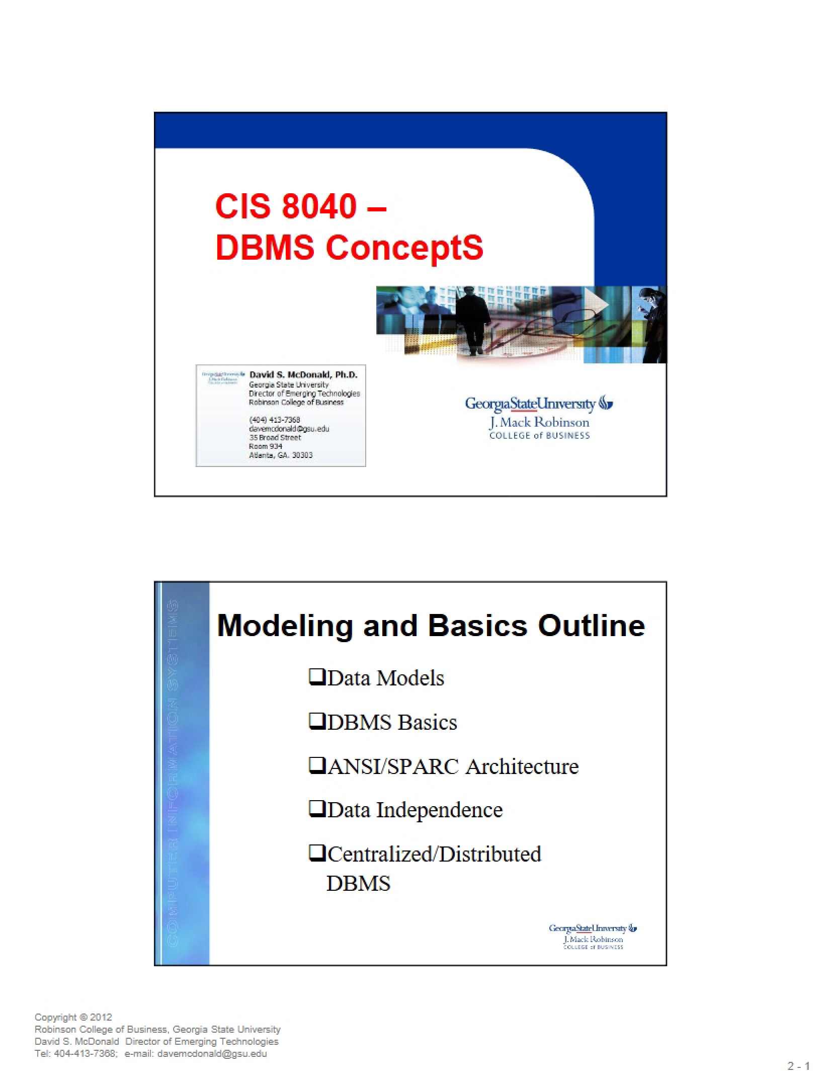 Concepts of DBMS