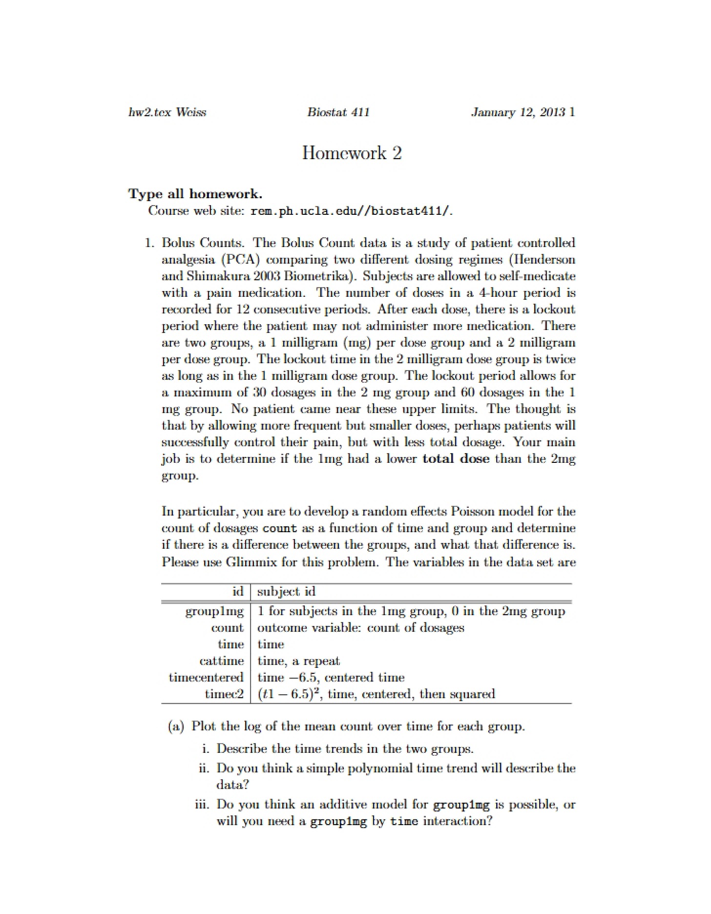 Second Homework