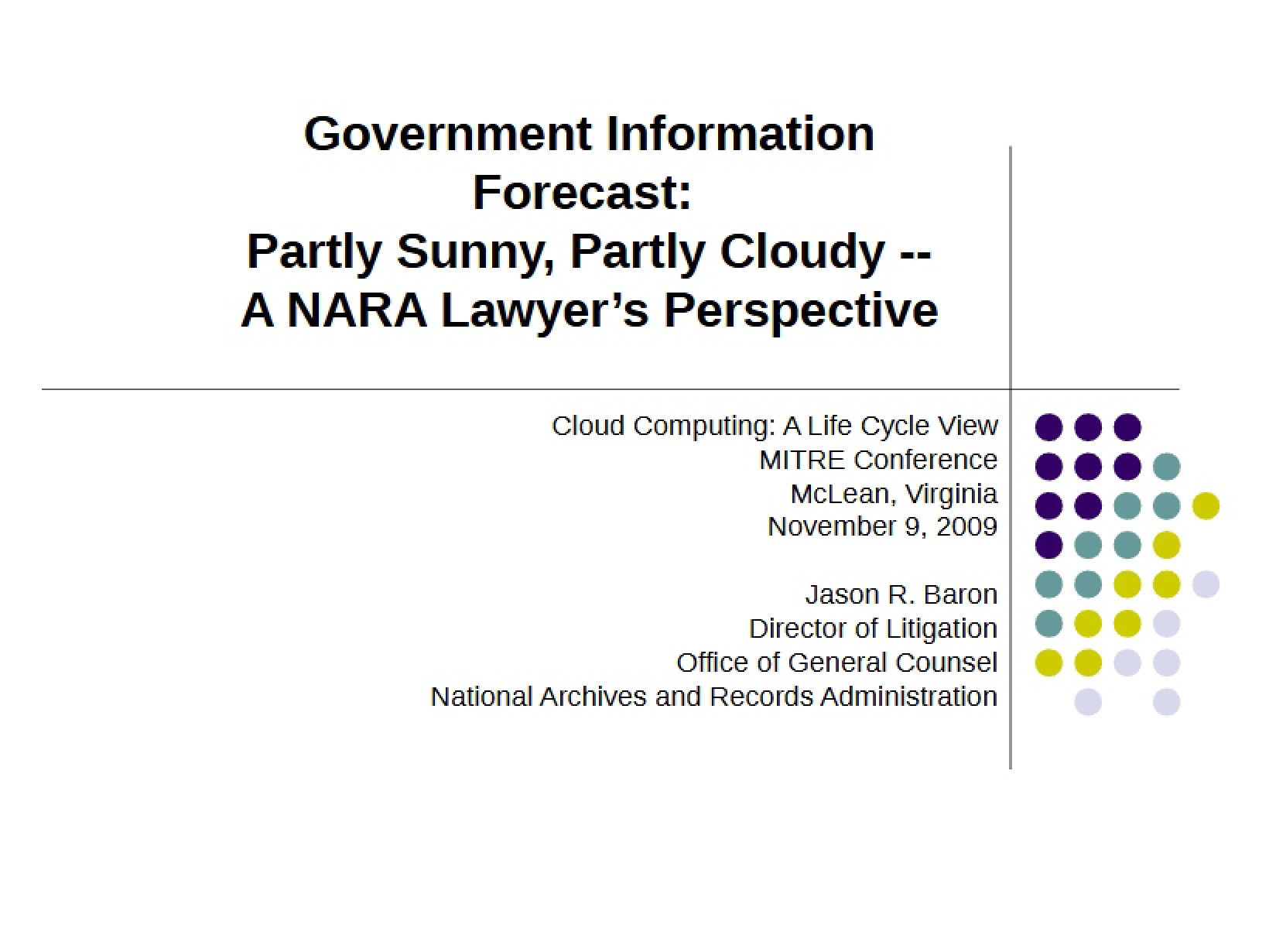 Forecasting Government Information
