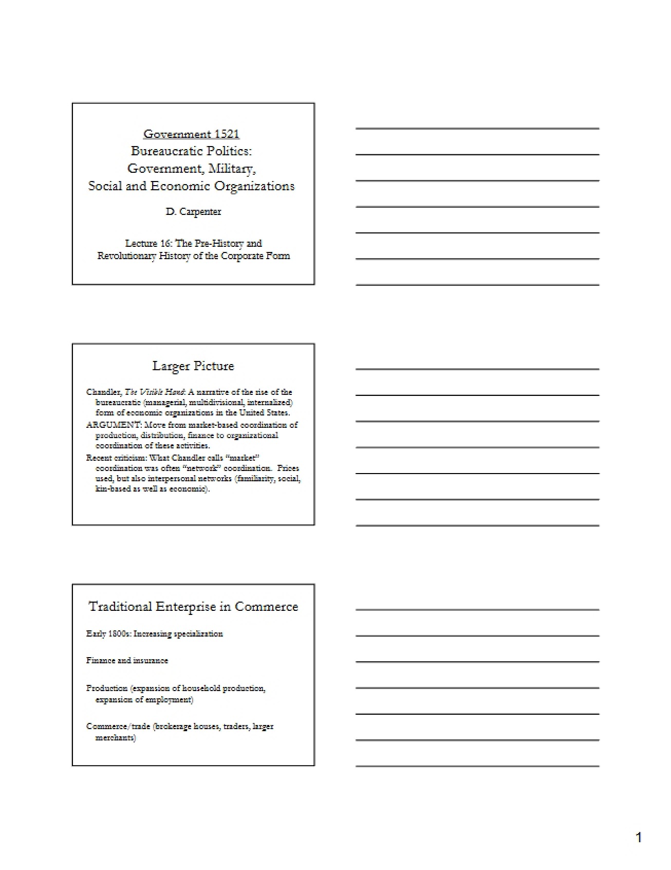 Bureaucratic Politics Lecture 16