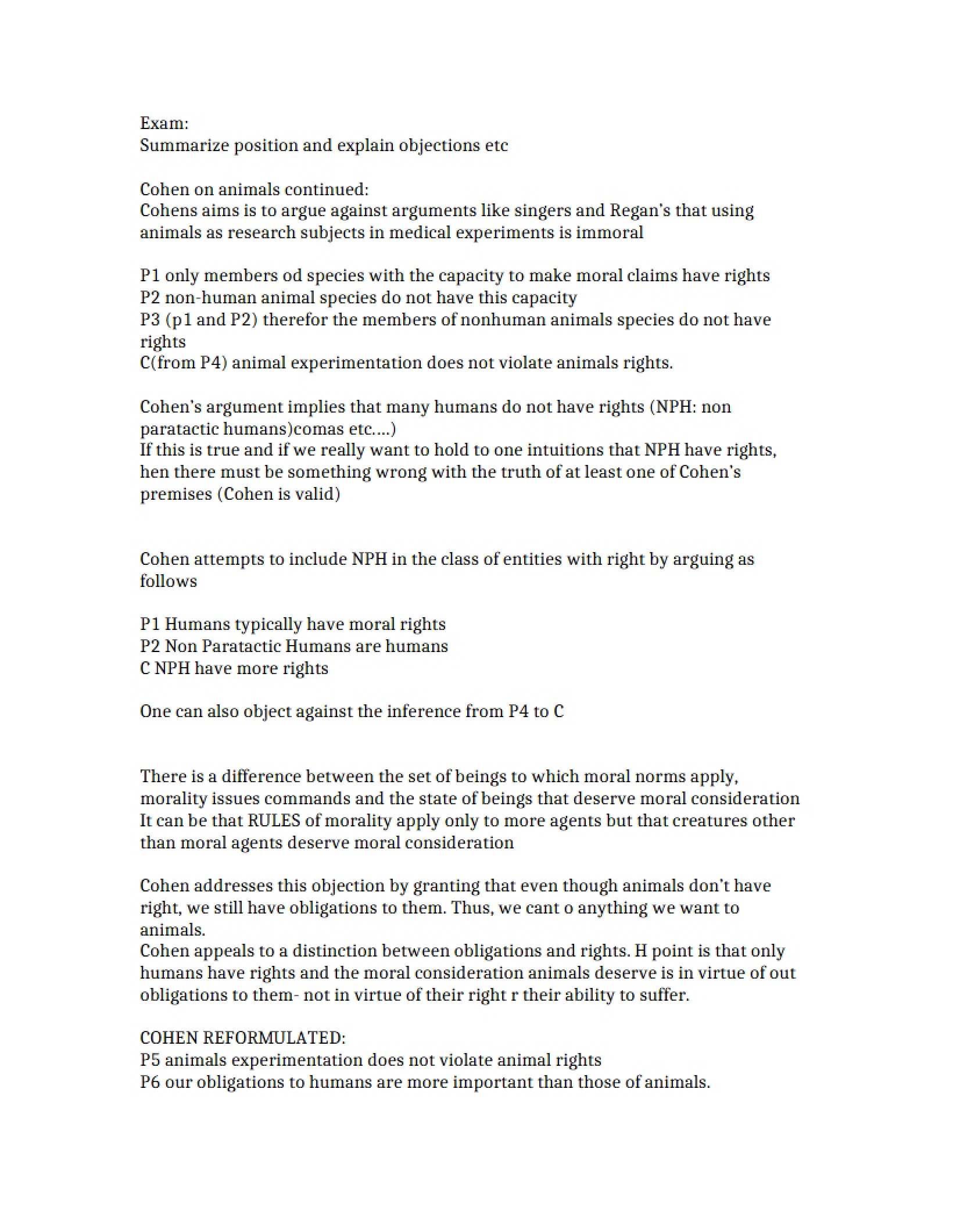 Course Examination