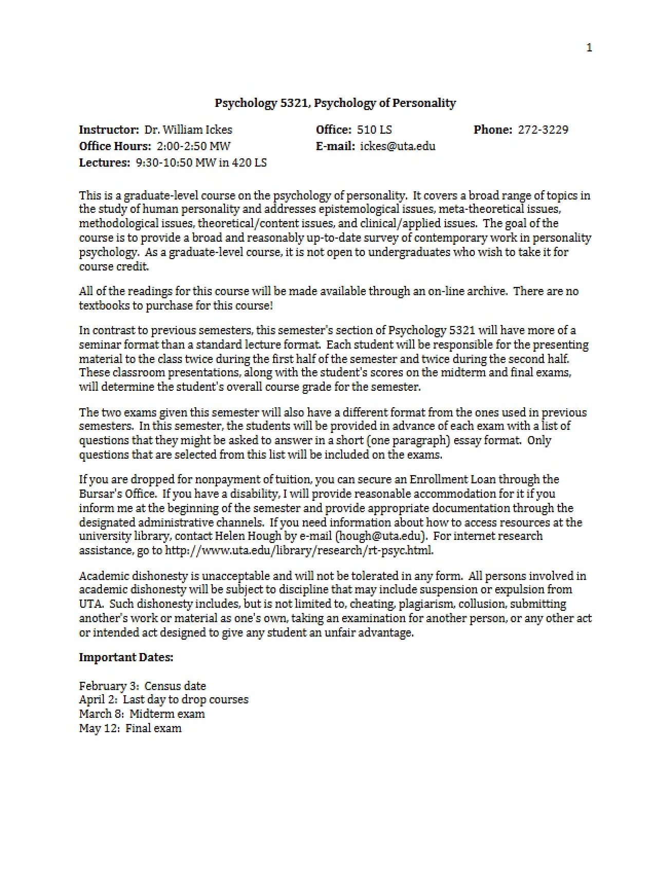 Syllabus III
