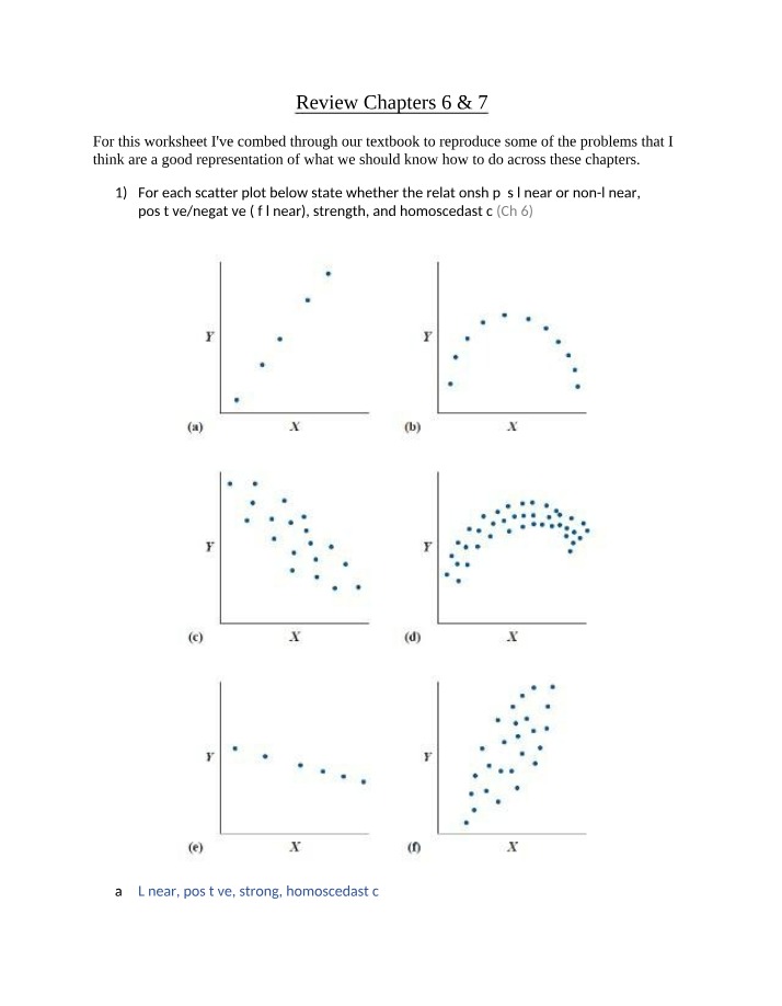 Scatter Plots, Pearson's r, and Multiple Regression