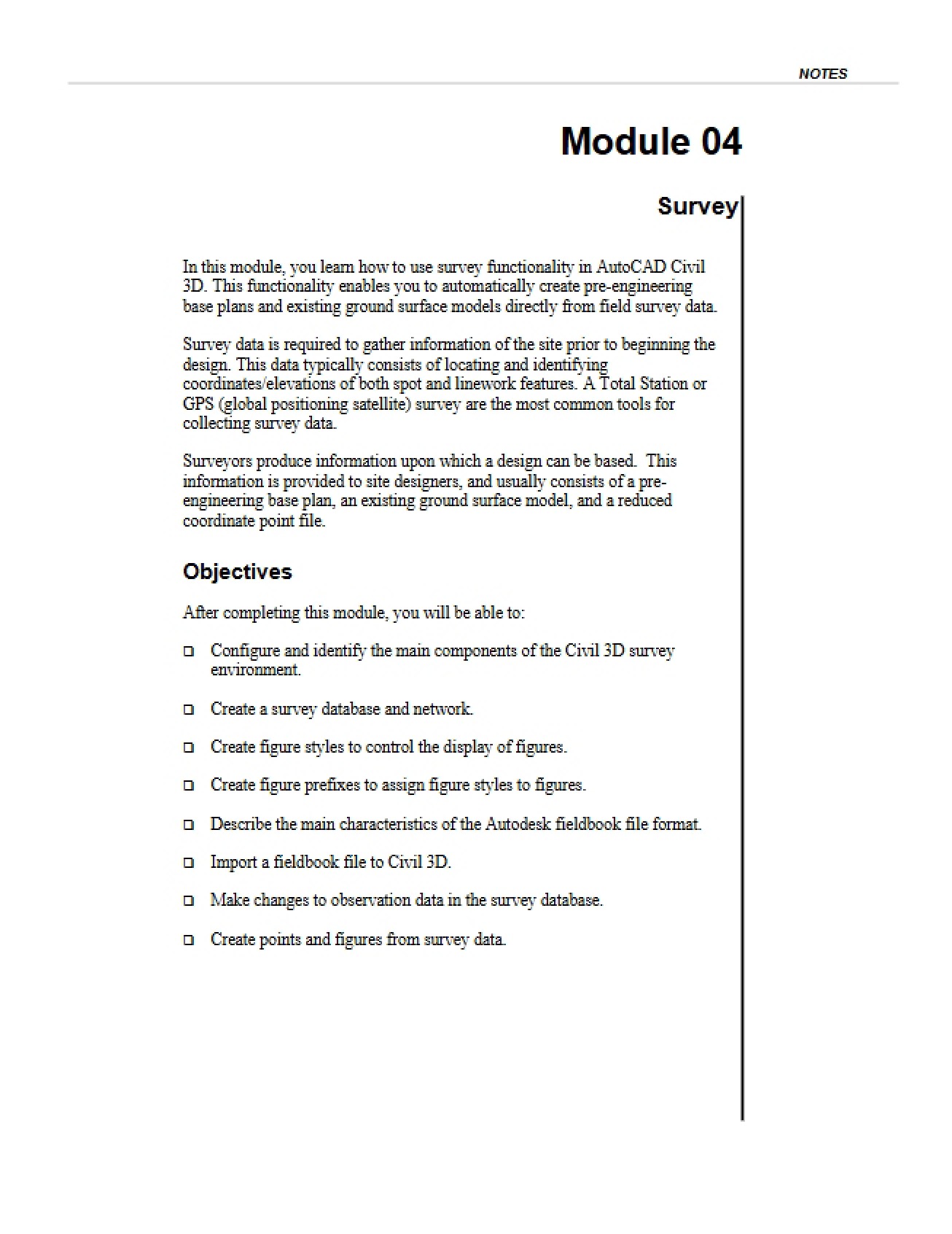 Survey Module 04