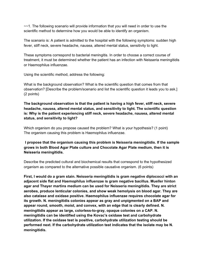 Case Study - Identifying Organisms Using the Scientific Method