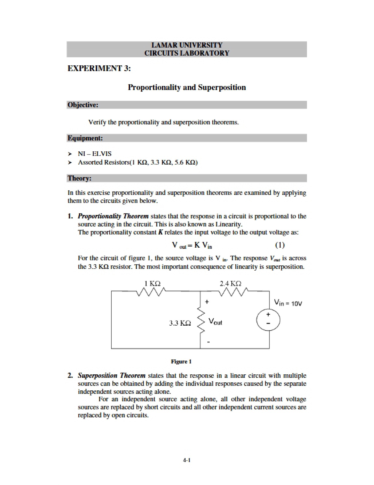 Third Laboratory Exercise for Circuits