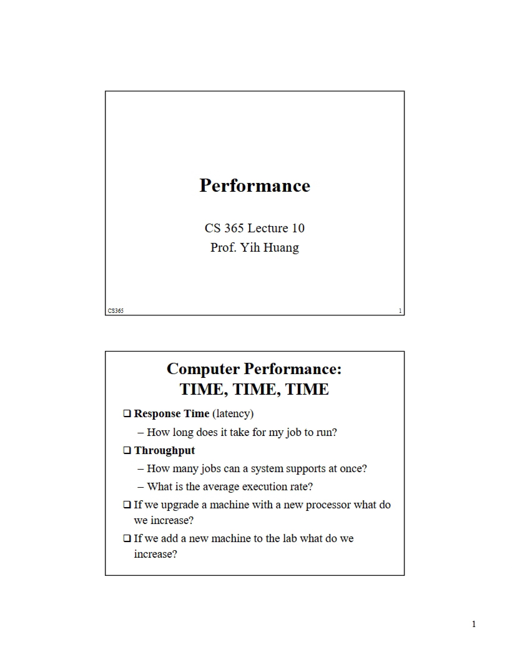 System Performance