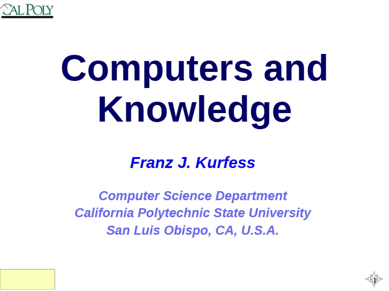 Knowledge and Computers 3