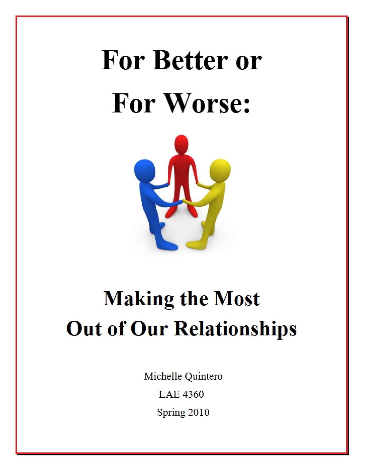 Interpersonal Relationships Study (Quintero 2010)