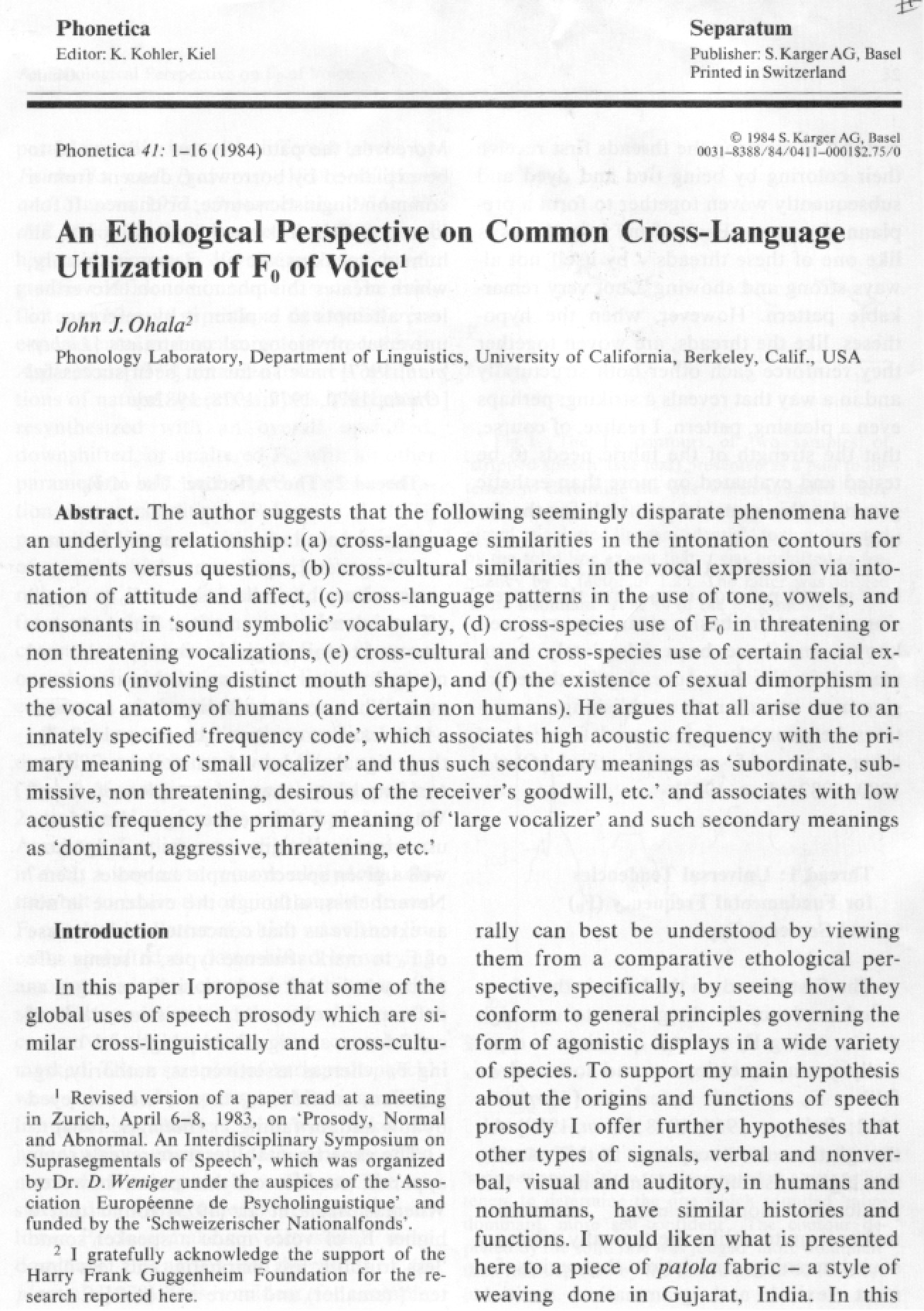 Linguistic Ethology Analysis