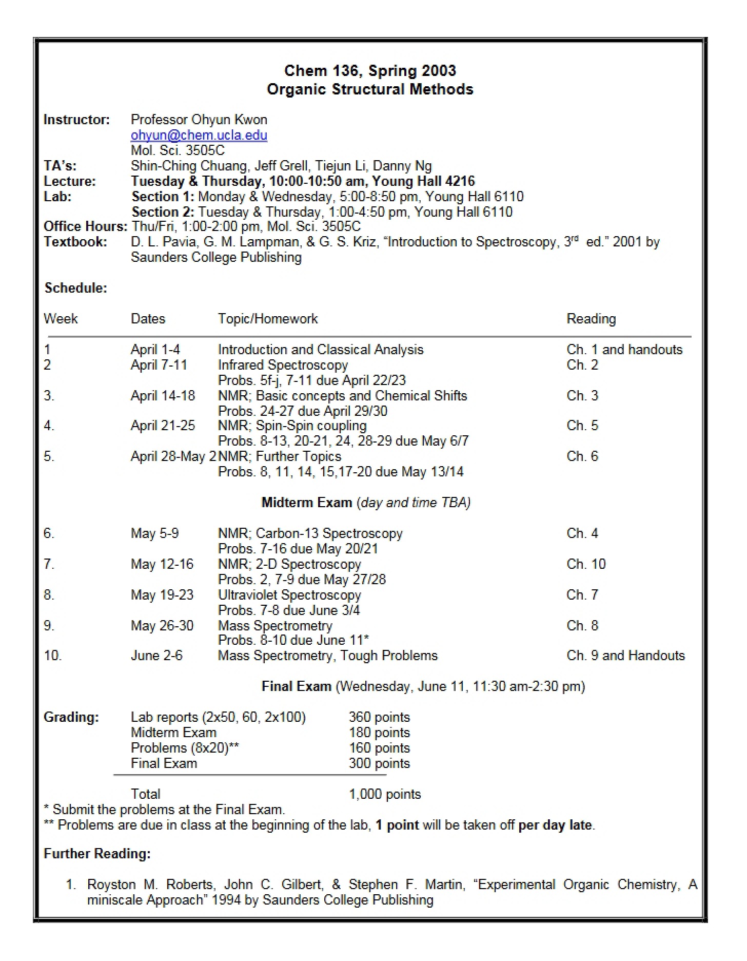 Course Syllabus