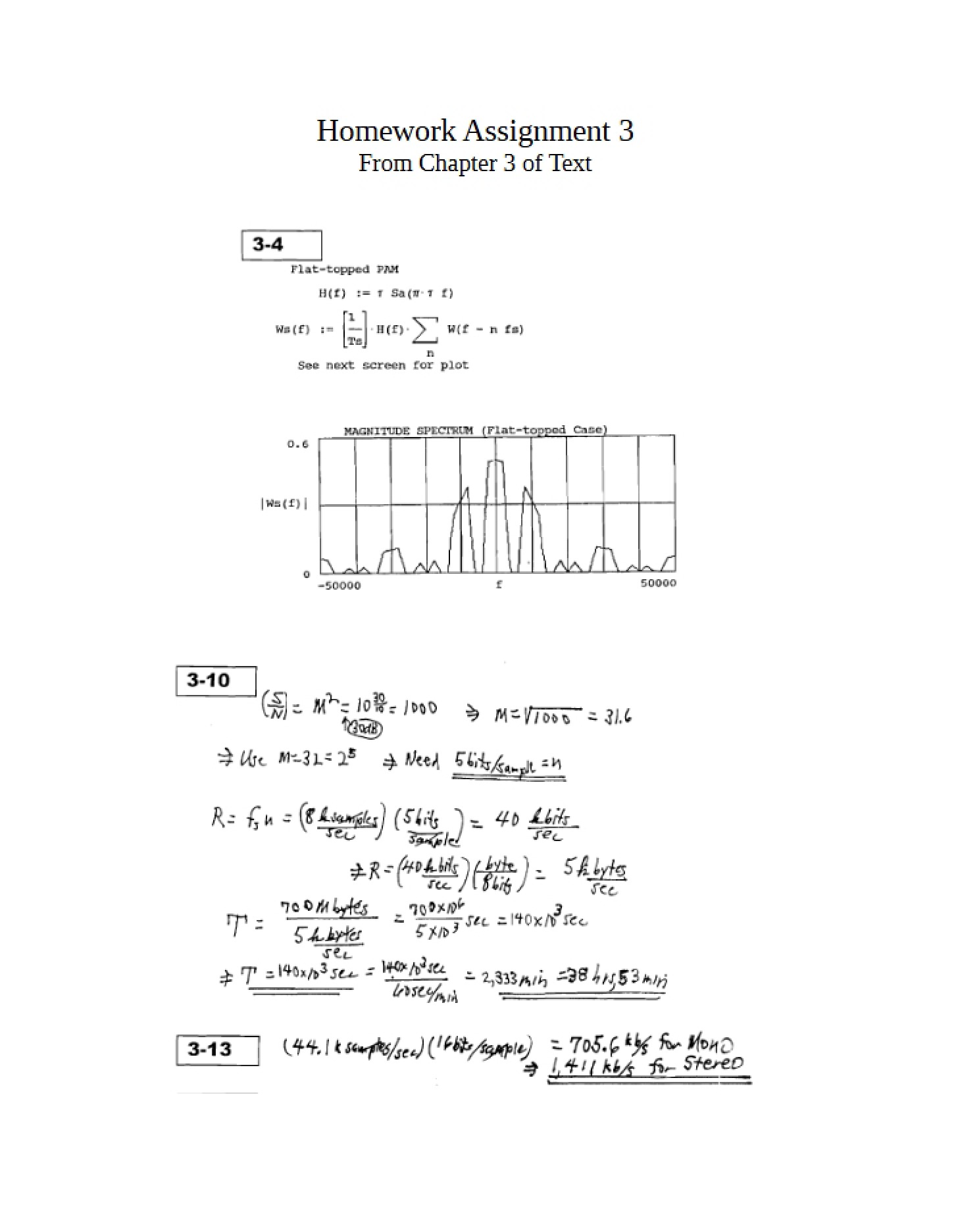 Solutions for Test One (Sep 2013)