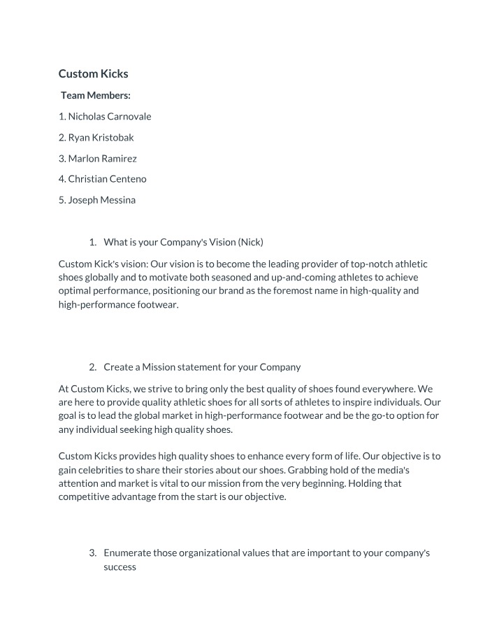 ZOO6920 - Custom Kicks Business Plan