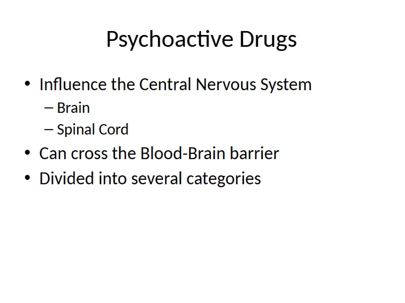 Drugs Psychoactive