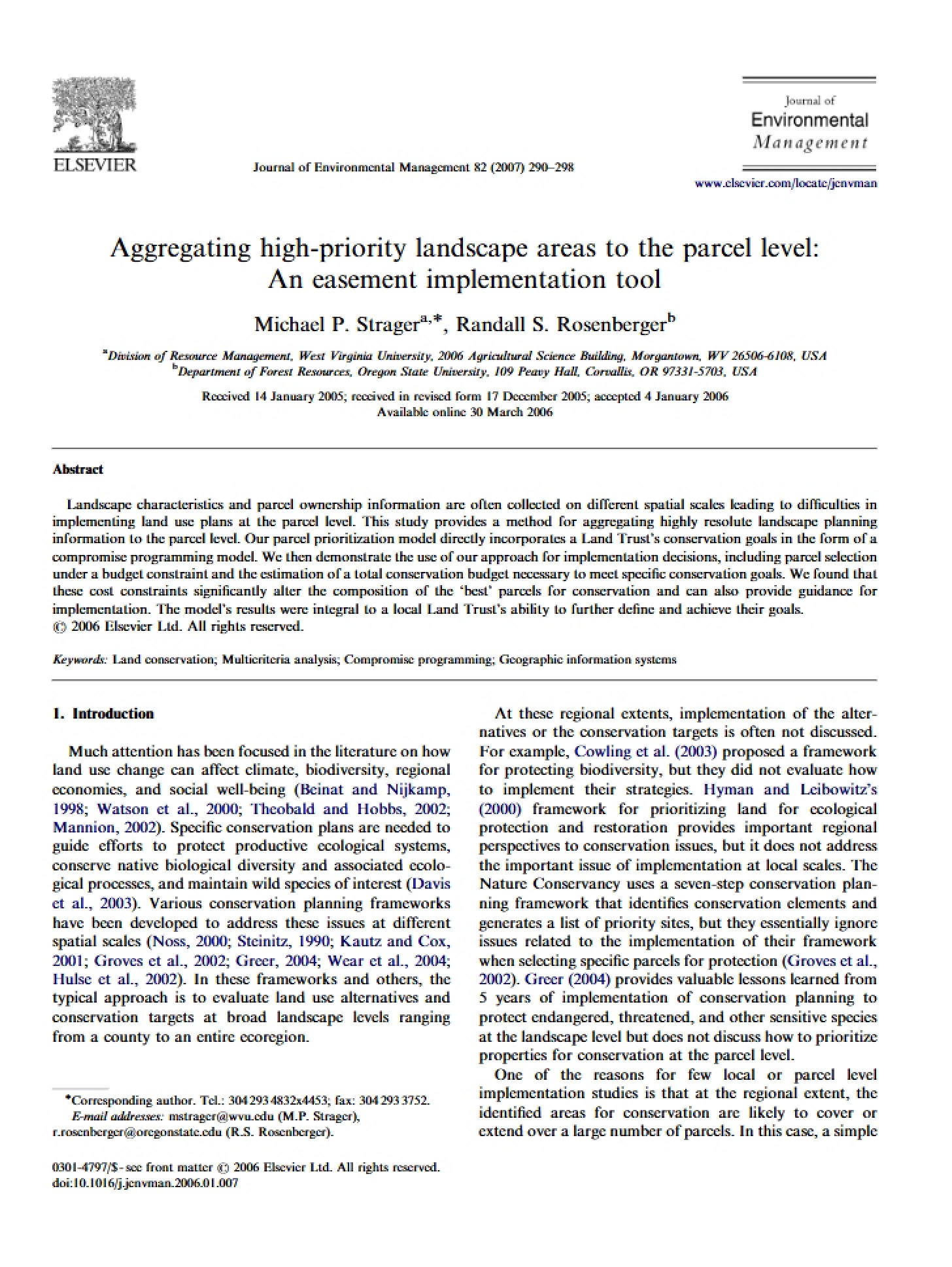 Landscape Areas High-Priority Aggregation