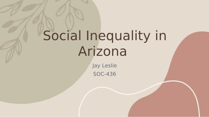 Crime and Social Inequality in Arizona