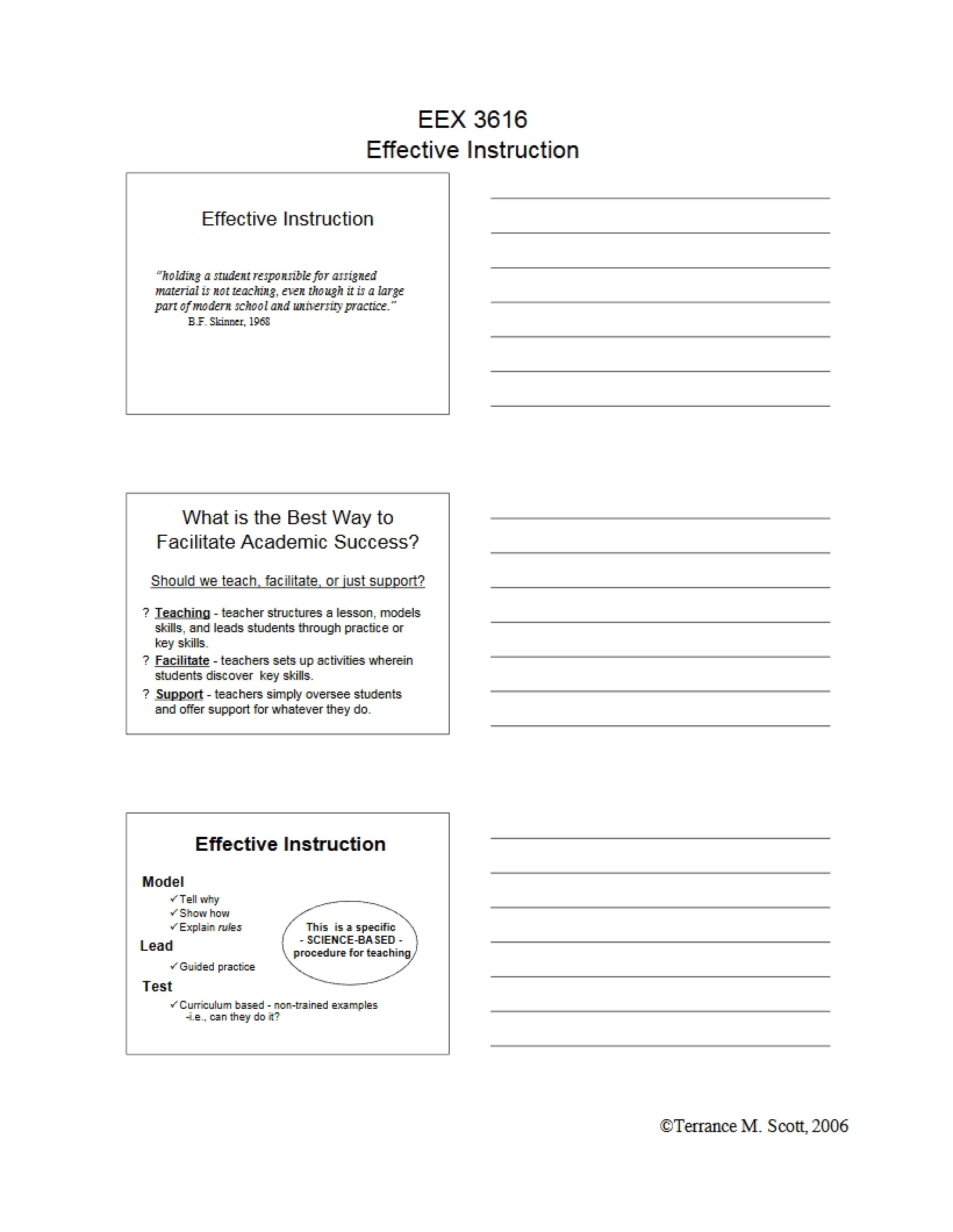 Instructional Effectiveness