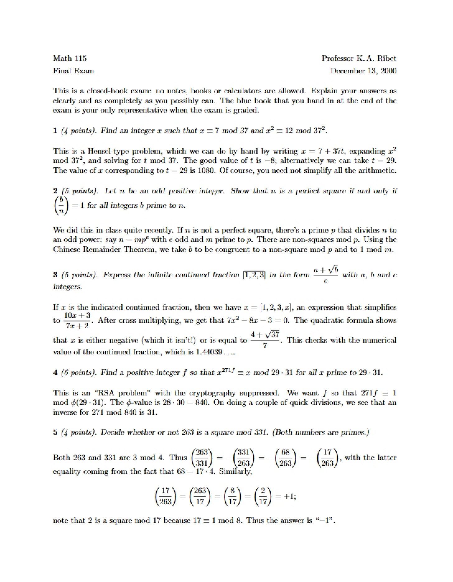 Finals Exam