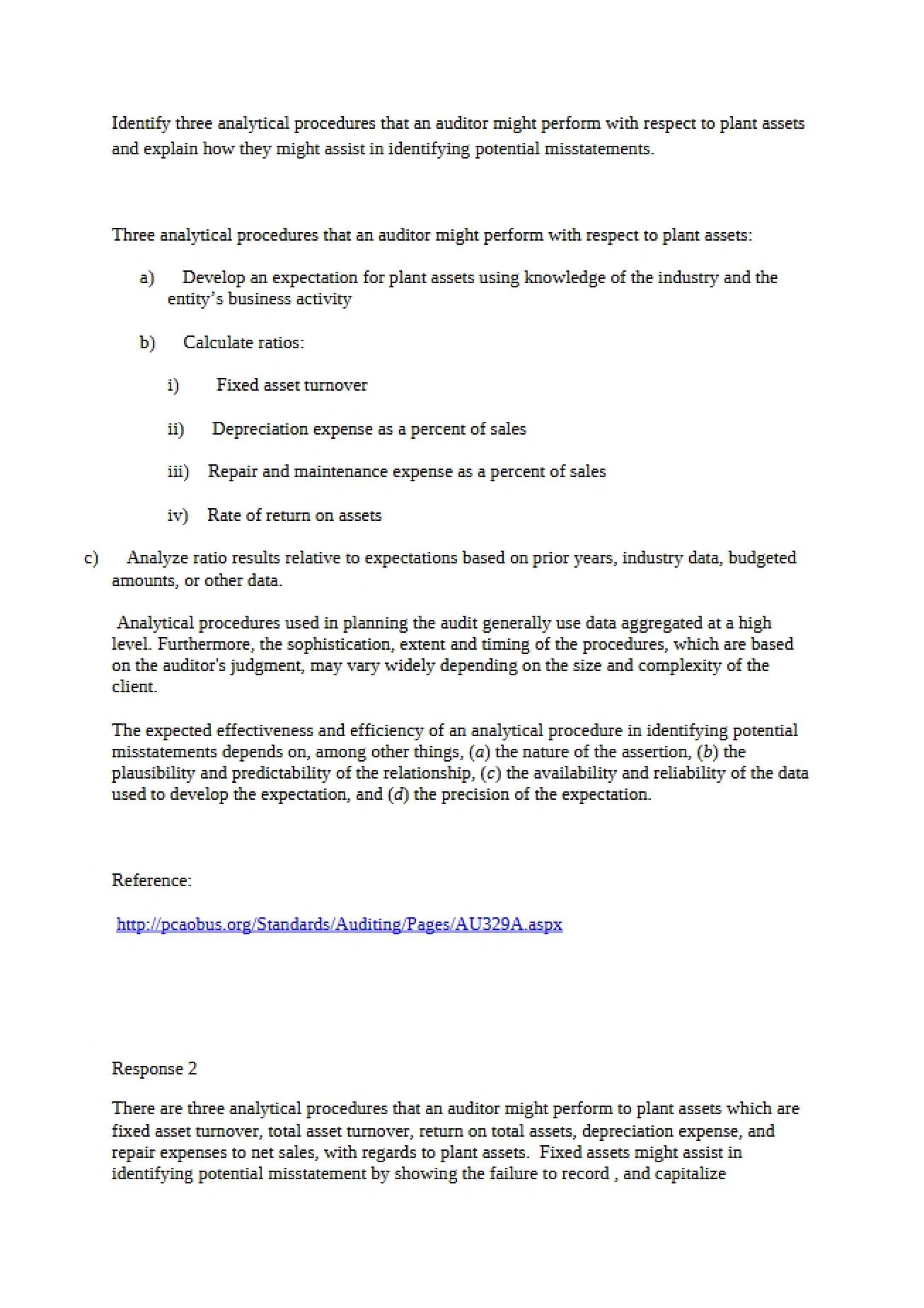 Advanced Auditing II Lecture Notes