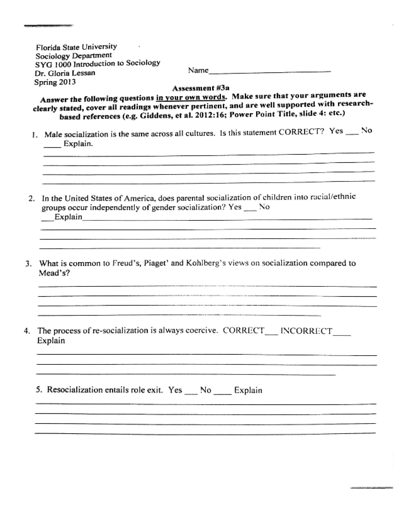 Third Assessment
