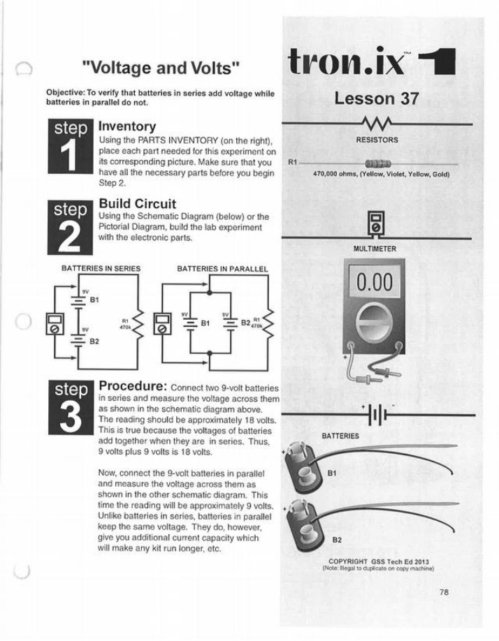 Voltage - Batteries in Series and Parallel