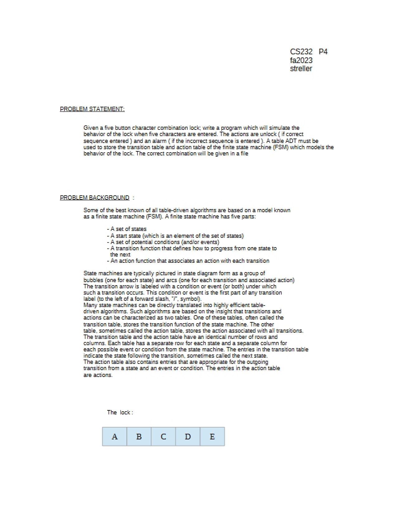 Fourth Problem Solution