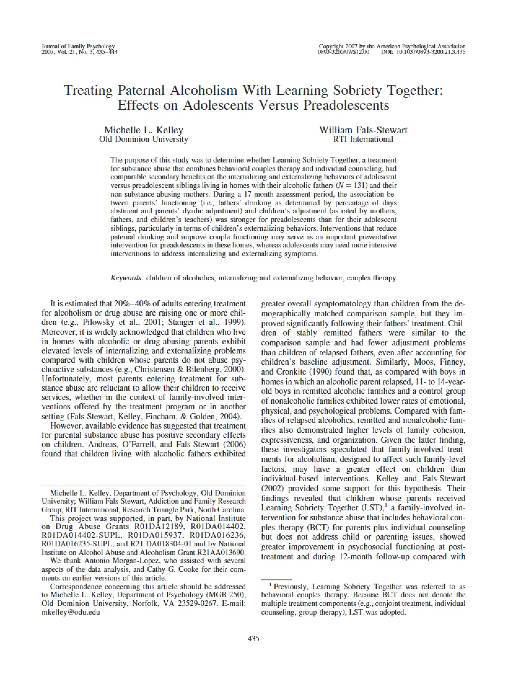 Adolescents vs Preadolescents Effects