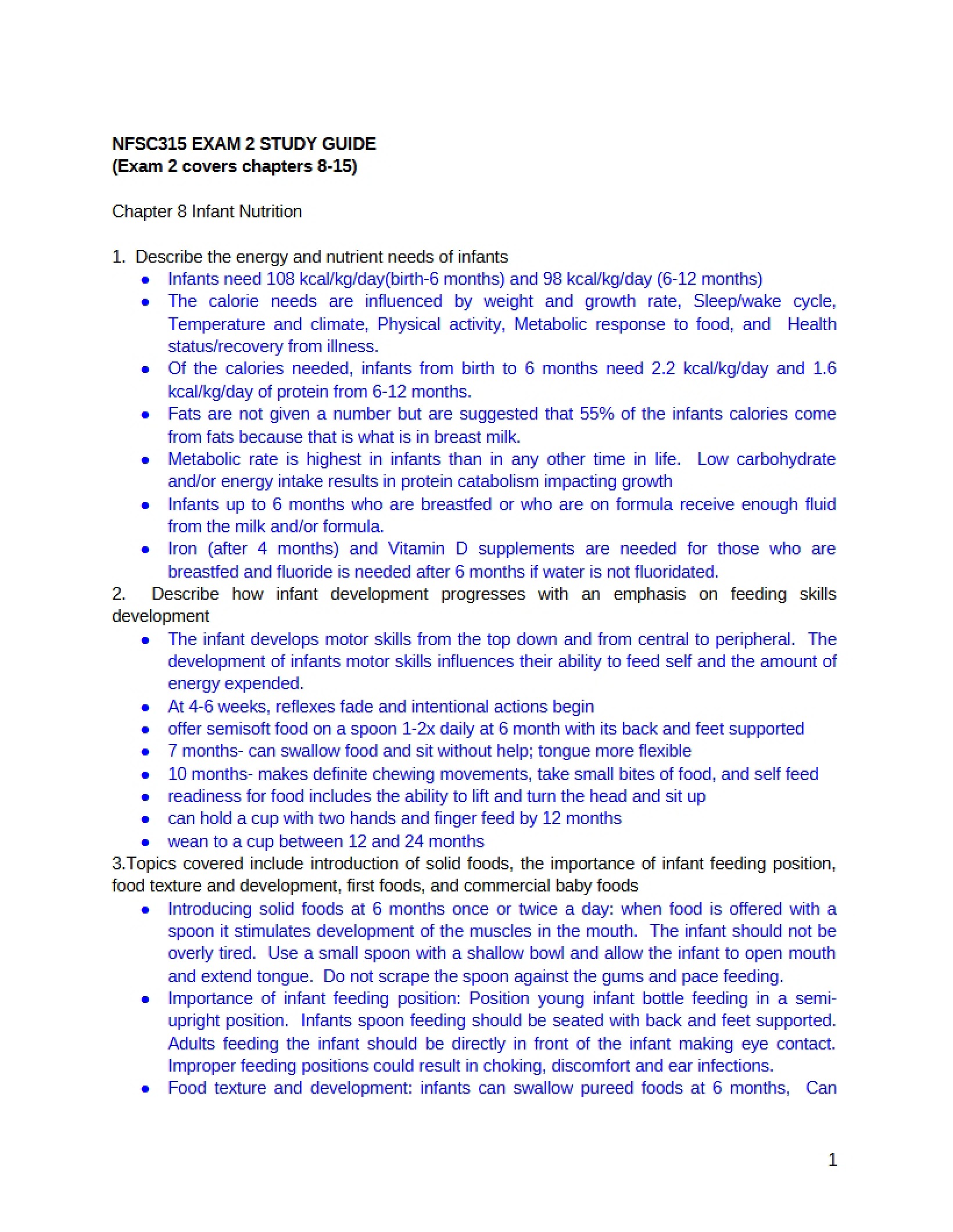 Guide for Second Examination