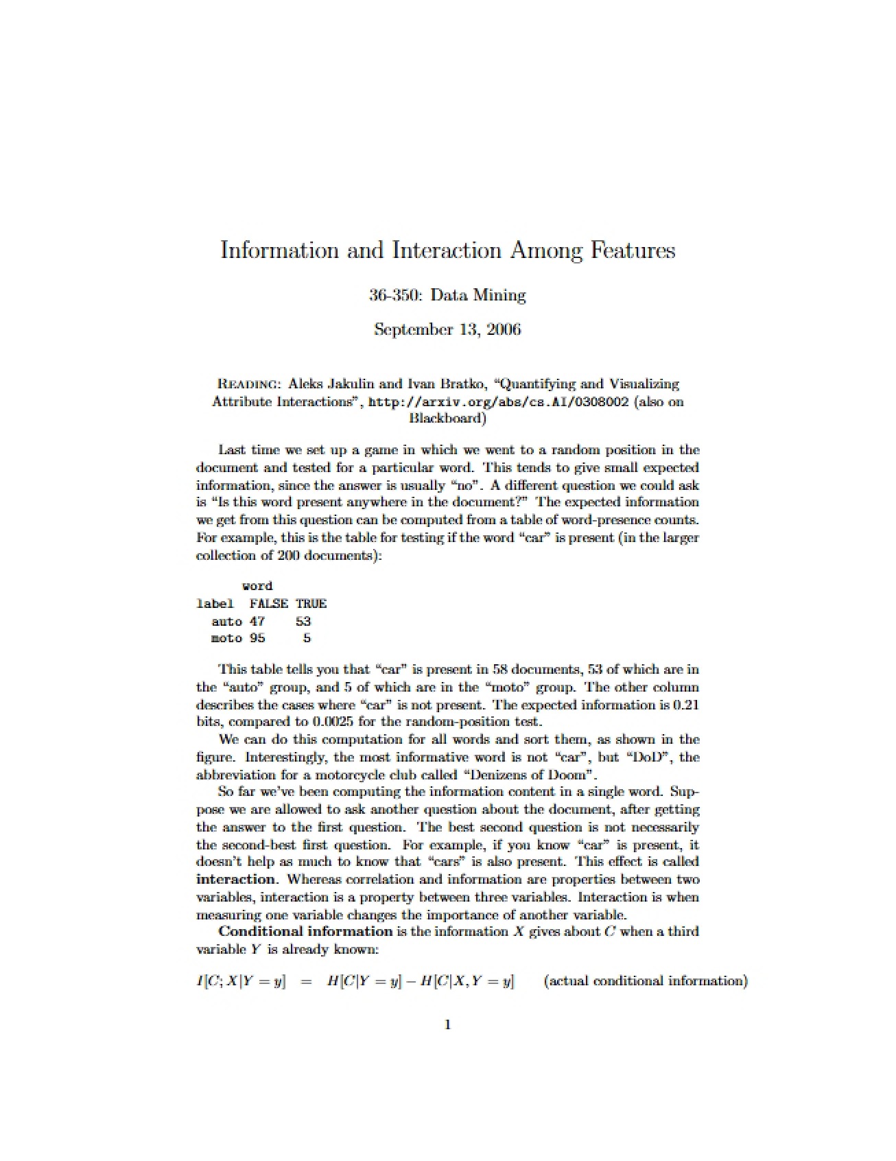 Statistical Computing Lecture Eight