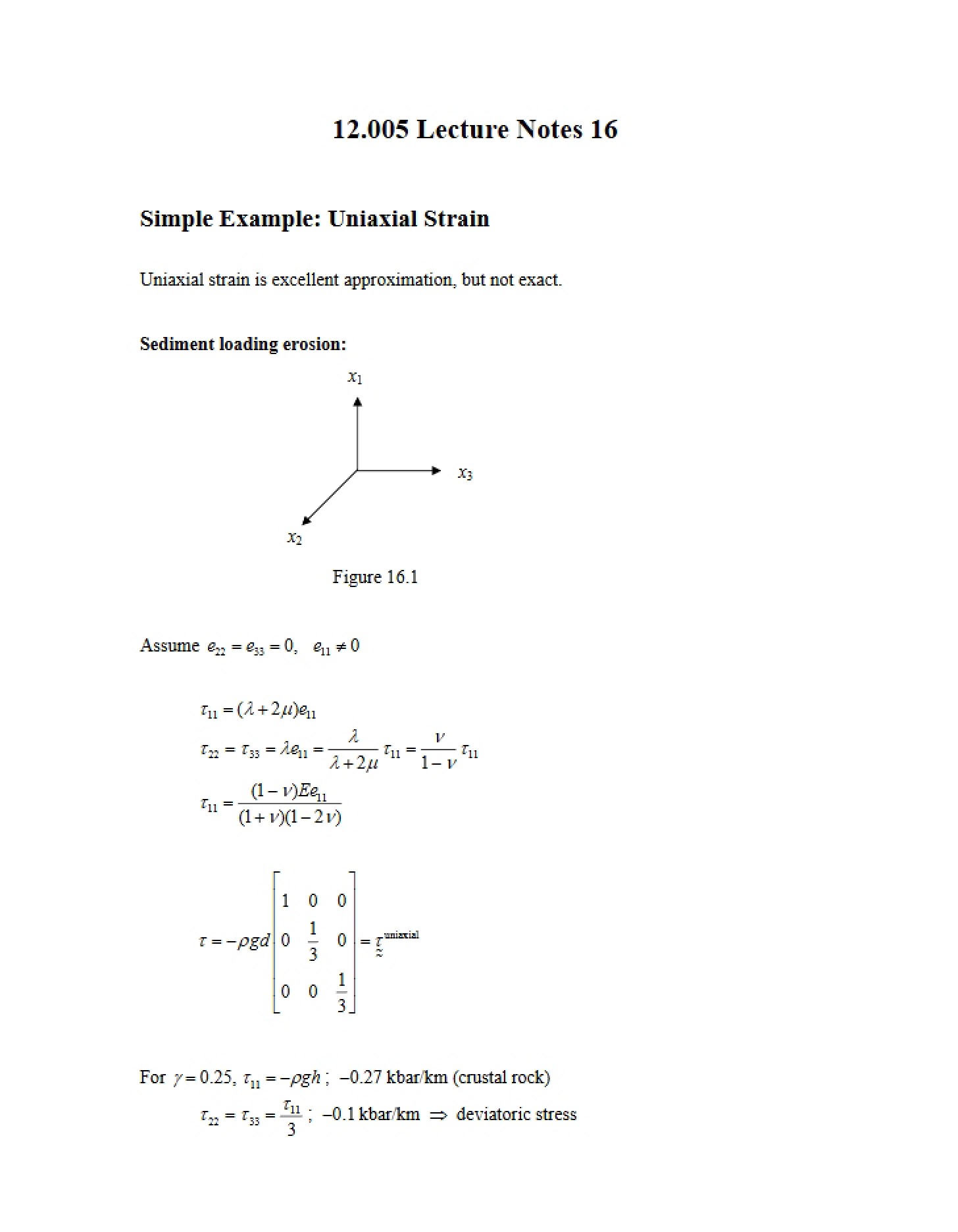 Notes from Course