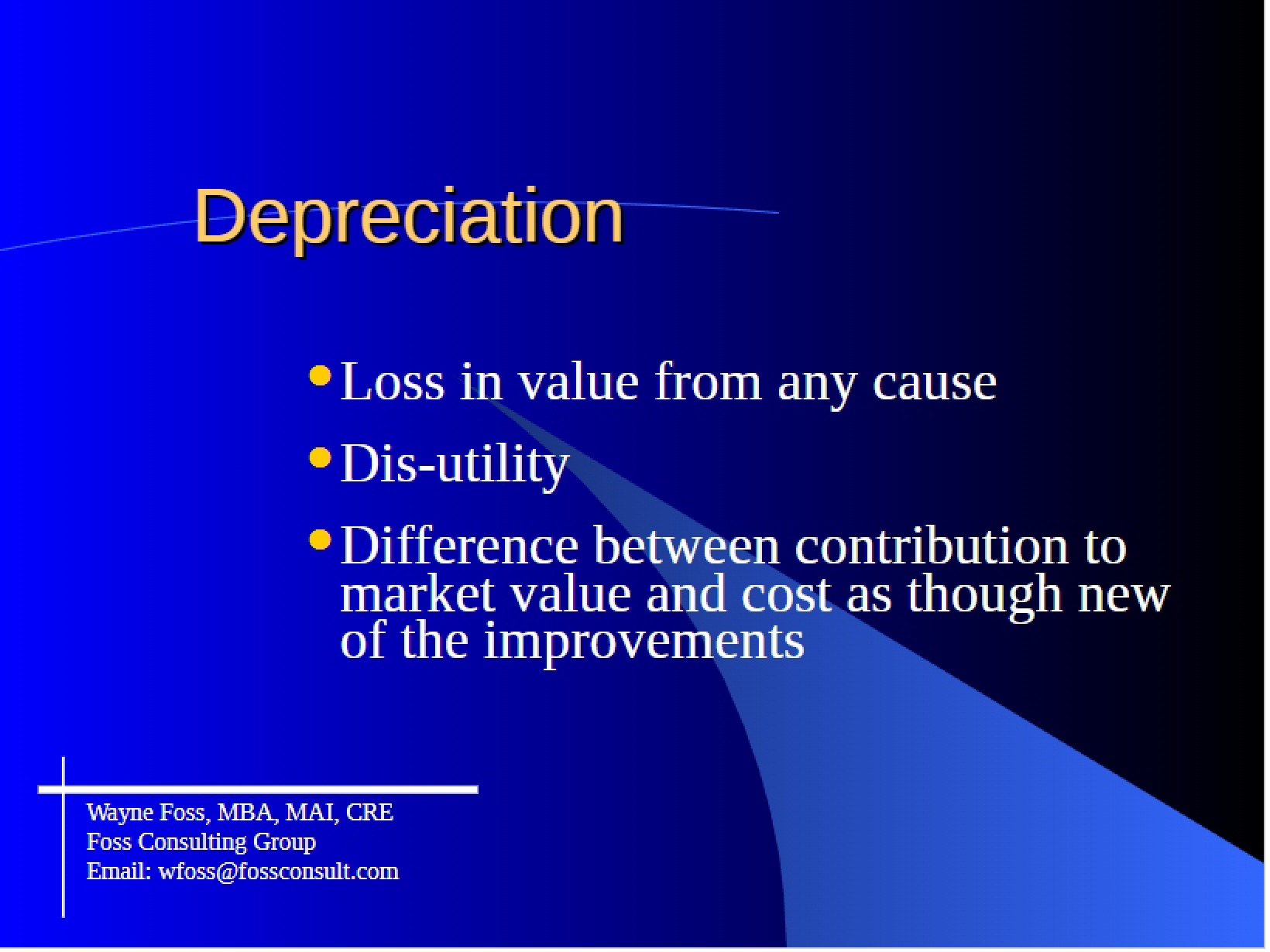 Real Estate Depreciation
