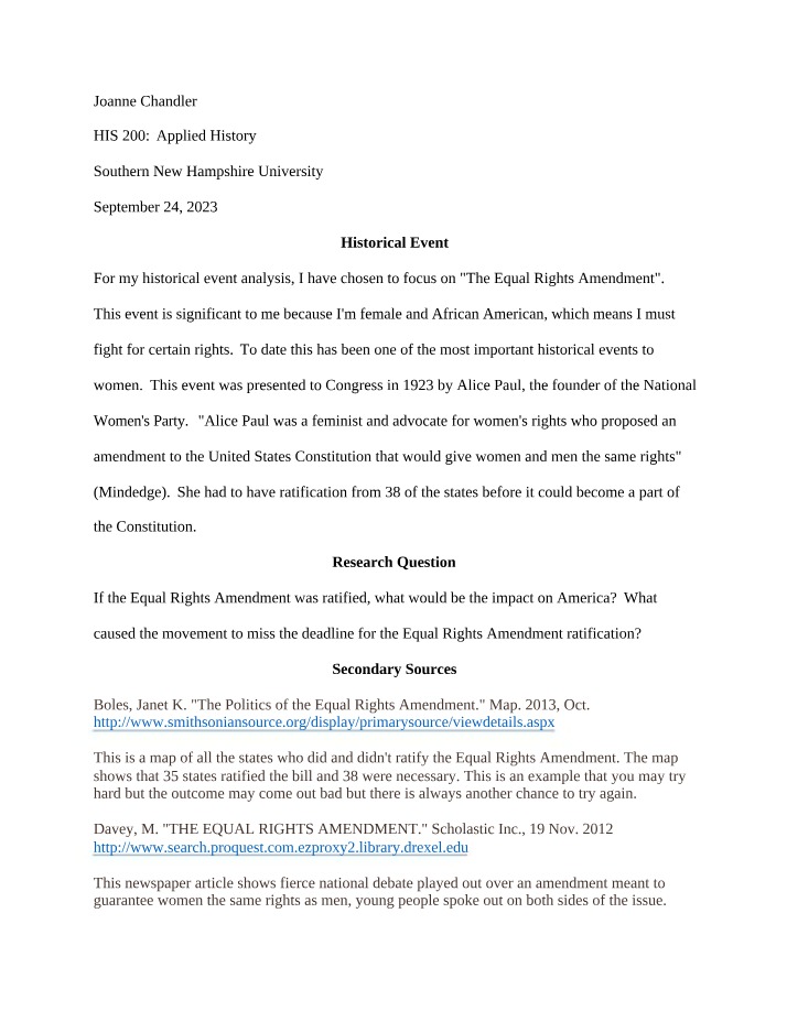 Writing Plan Submission - Project One