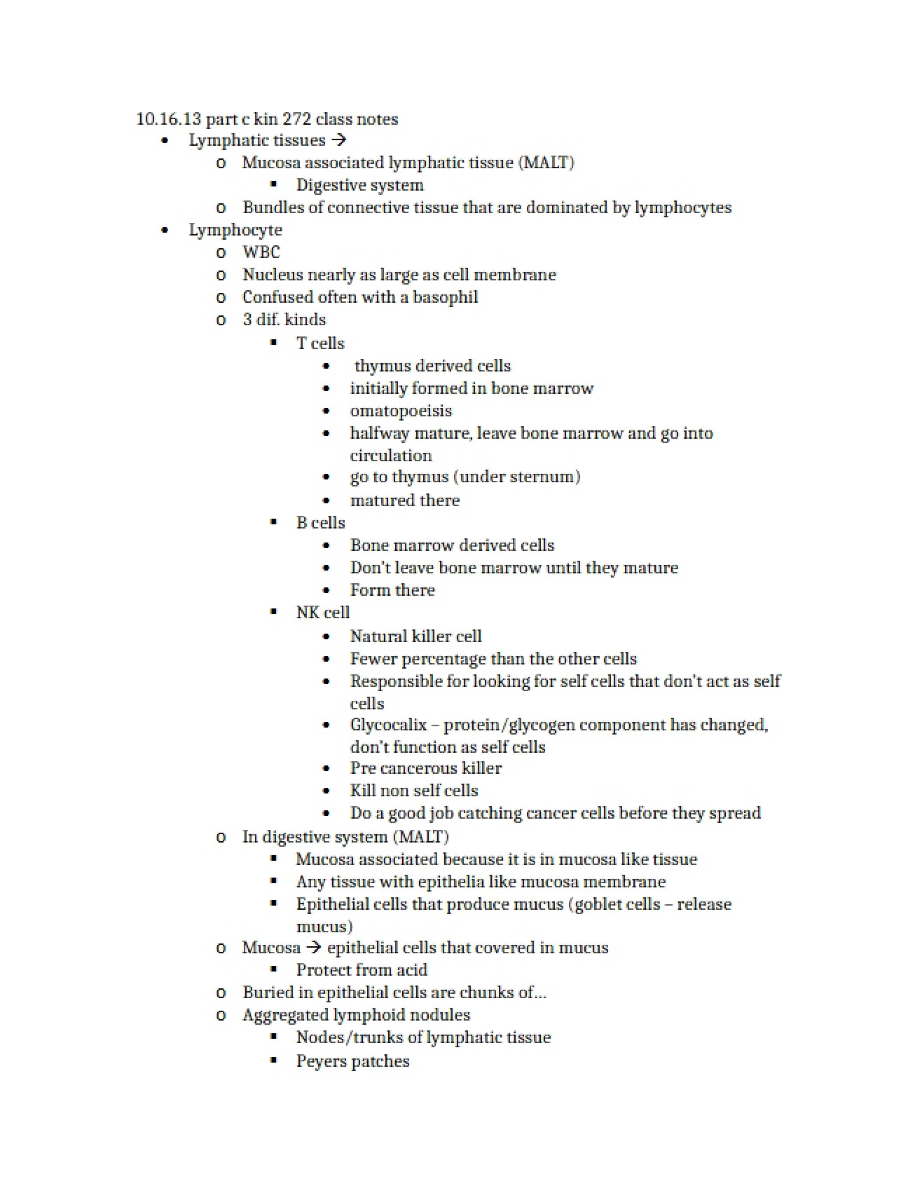 Class Notes from October 16, 2013 (Part C)