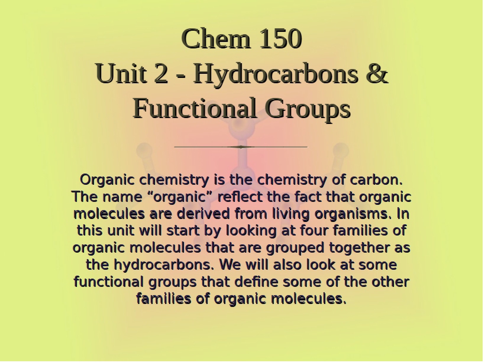 Functional Groups and Hydrocarbons