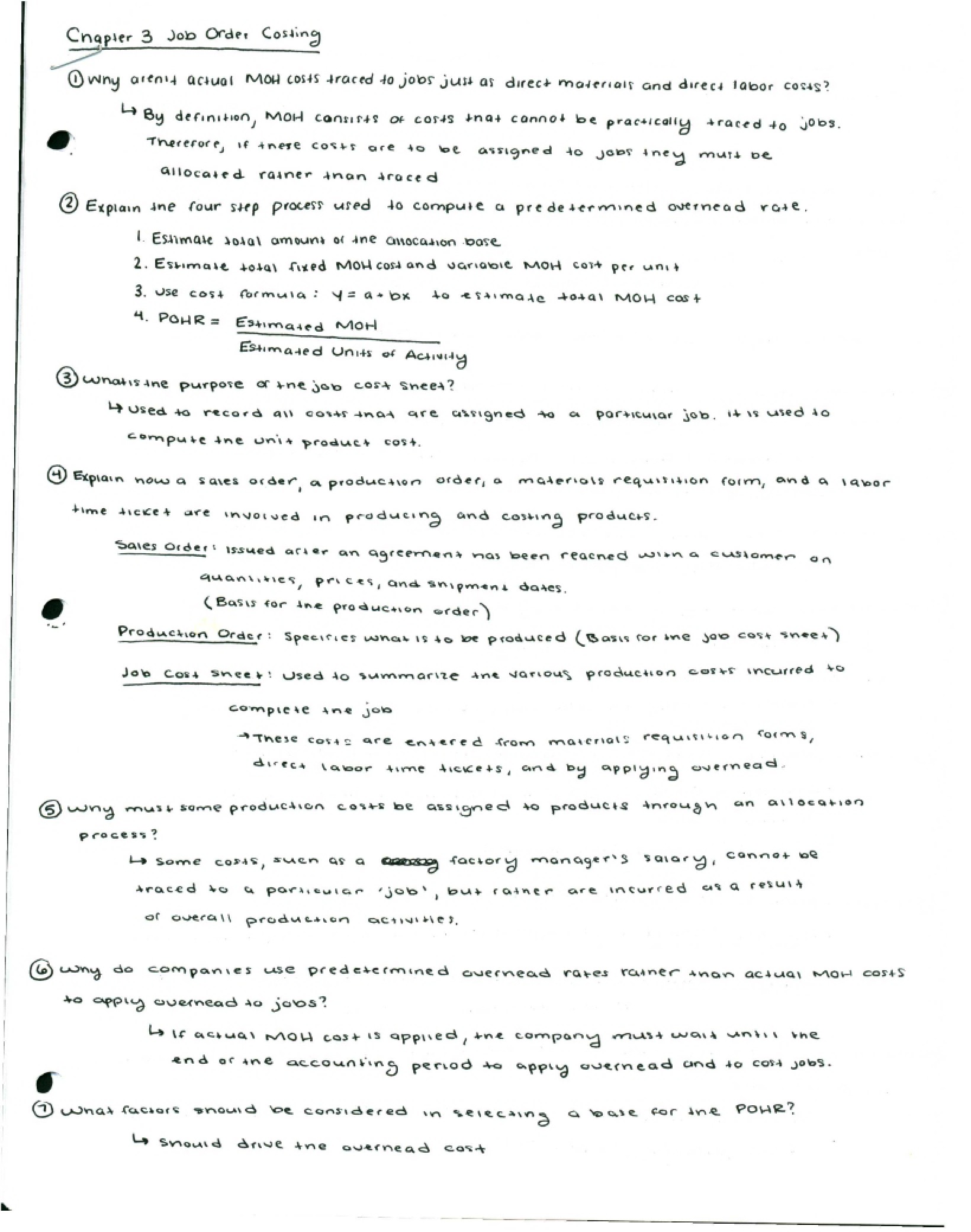 Costing Job Order