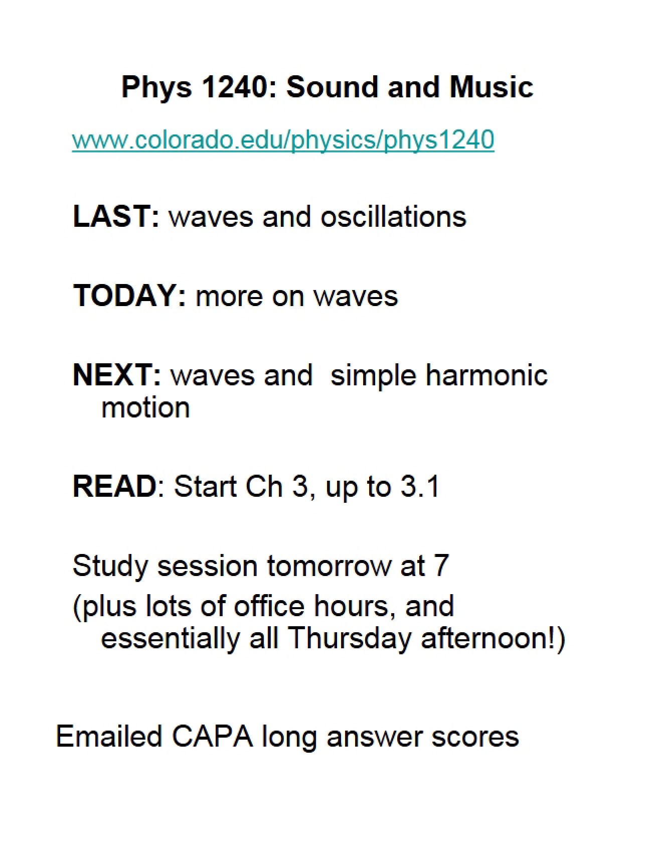 More on Waves - Sound and Music