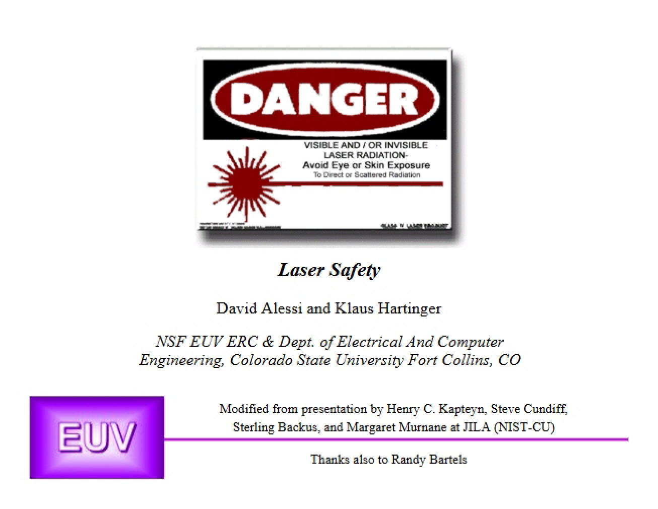 Laser Safety Guidelines